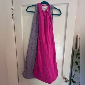 Kyte baby girl’s size large/tog 1.0 sleep sacks, set of 2 pink and purple
